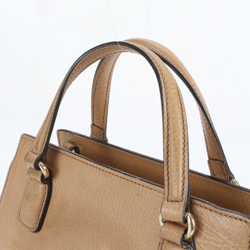 Gucci Soho Interlocking G 607722 Leather 2WAY Handbag Crossbody Shoulder Women