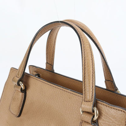 Gucci Soho Interlocking G 607722 Leather 2WAY Handbag Crossbody Shoulder Women