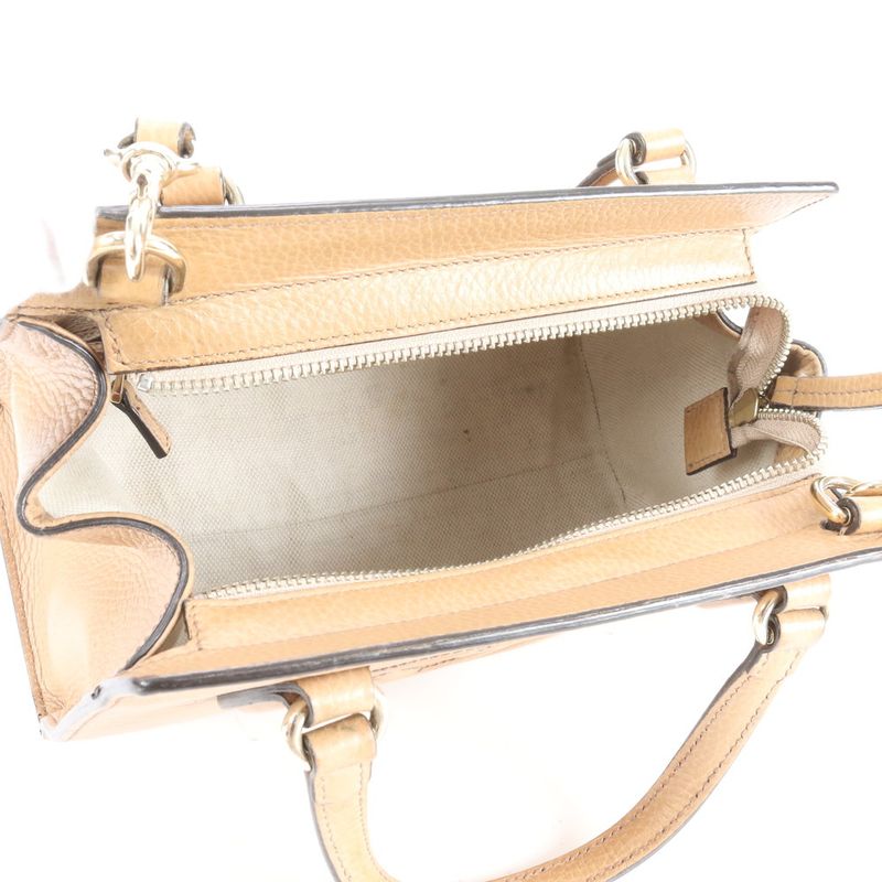 Gucci Soho Interlocking G 607722 Leather 2WAY Handbag Crossbody Shoulder Women