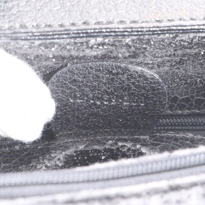 Vintage Old Gucci Bamboo Leather Handbag Tote Genuine Leather Black Branded