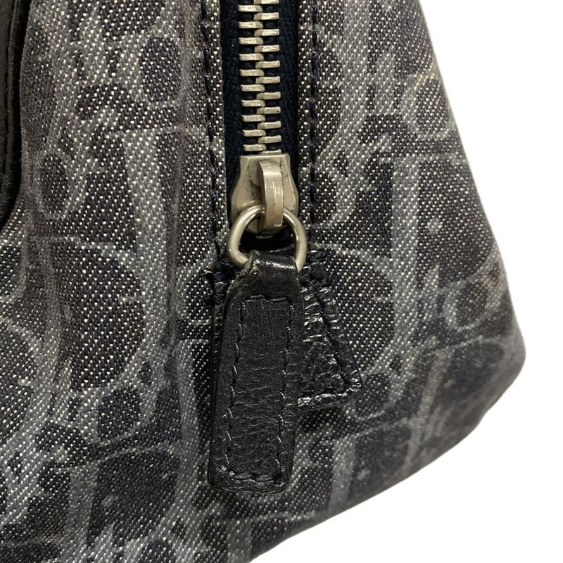 Dior/christian Dior Handbag Flighttrotter Dark Gray X Light Gray X Black Leather