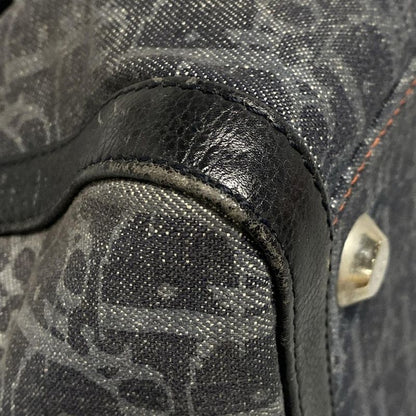 Dior/christian Dior Handbag Flighttrotter Dark Gray X Light Gray X Black Leather