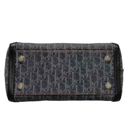 Dior/christian Dior Handbag Flighttrotter Dark Gray X Light Gray X Black Leather