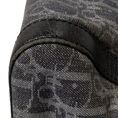 Dior/christian Dior Handbag Flighttrotter Dark Gray X Light Gray X Black Leather