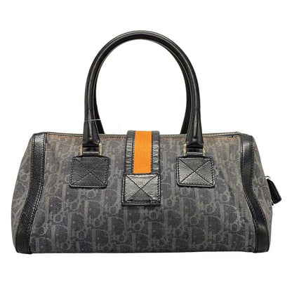Dior/christian Dior Handbag Flighttrotter Dark Gray X Light Gray X Black Leather