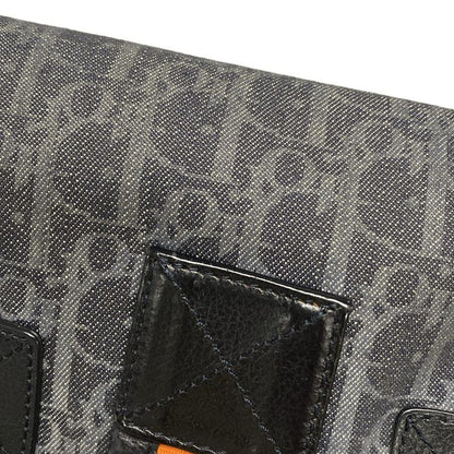 Dior/christian Dior Handbag Flighttrotter Dark Gray X Light Gray X Black Leather