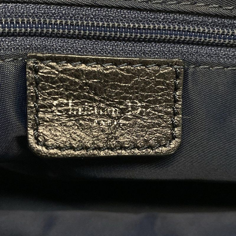 Dior/christian Dior Handbag Flighttrotter Dark Gray X Light Gray X Black Leather