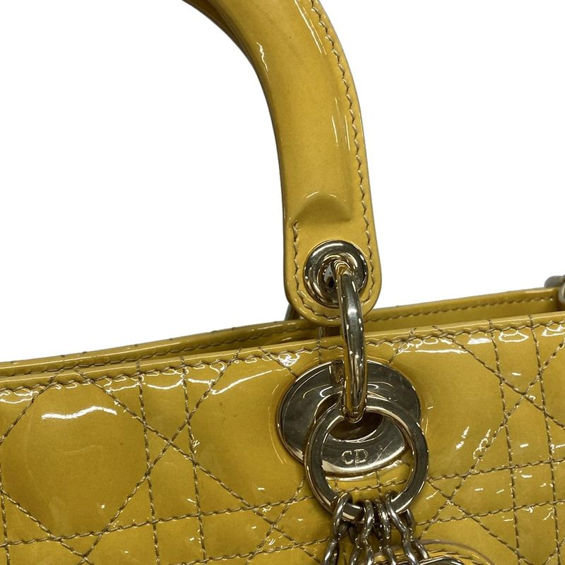 Dior/christian Dior Handbag Lady Dior Large Bag Vrb44560 Beige Gold Hardware