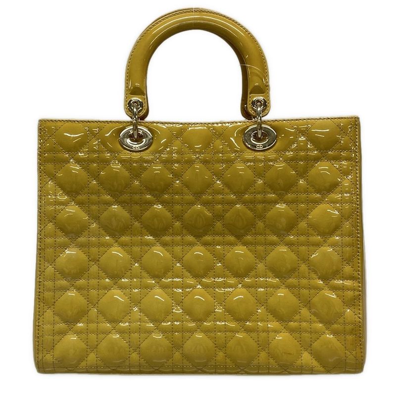 Dior/christian Dior Handbag Lady Dior Large Bag Vrb44560 Beige Gold Hardware