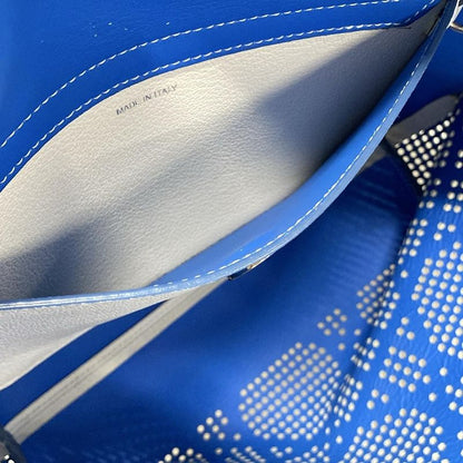 Dior/christian Dior Tote Bag Canage Dioriva White Perforated Leather