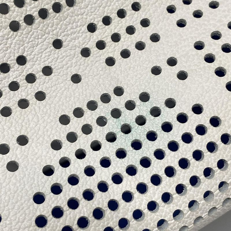 Dior/christian Dior Tote Bag Canage Dioriva White Perforated Leather