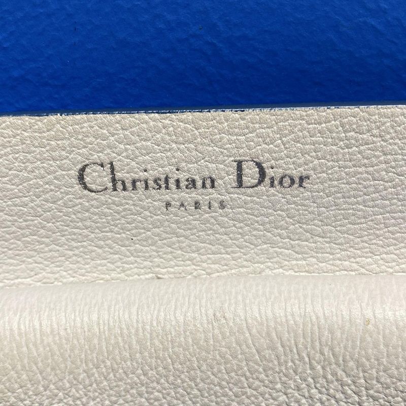 Dior/christian Dior Tote Bag Canage Dioriva White Perforated Leather