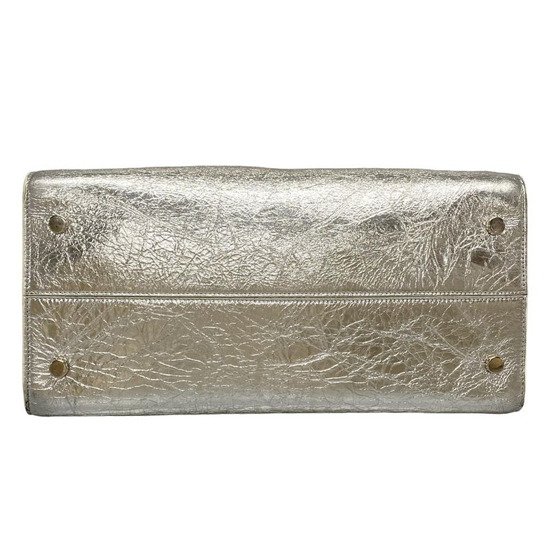 Dior/christian Dior Handbag Eva Silver Leather