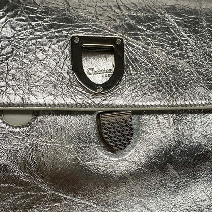 Dior/christian Dior Handbag Eva Silver Leather