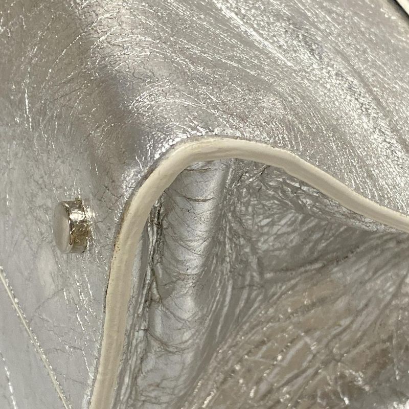 Dior/christian Dior Handbag Eva Silver Leather