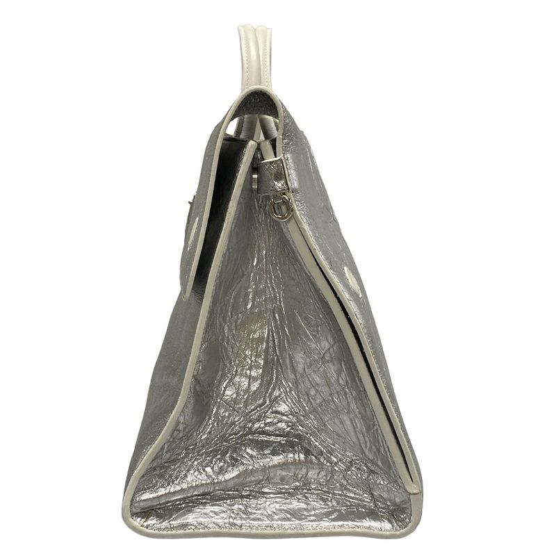 Dior/christian Dior Handbag Eva Silver Leather
