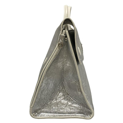 Dior/christian Dior Handbag Eva Silver Leather
