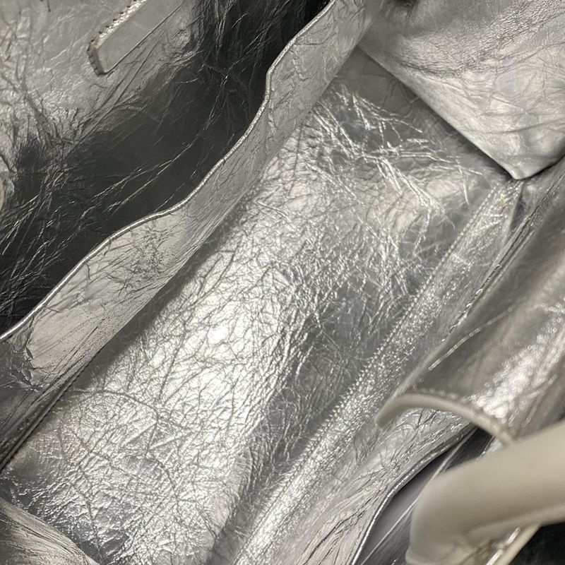 Dior/christian Dior Handbag Eva Silver Leather