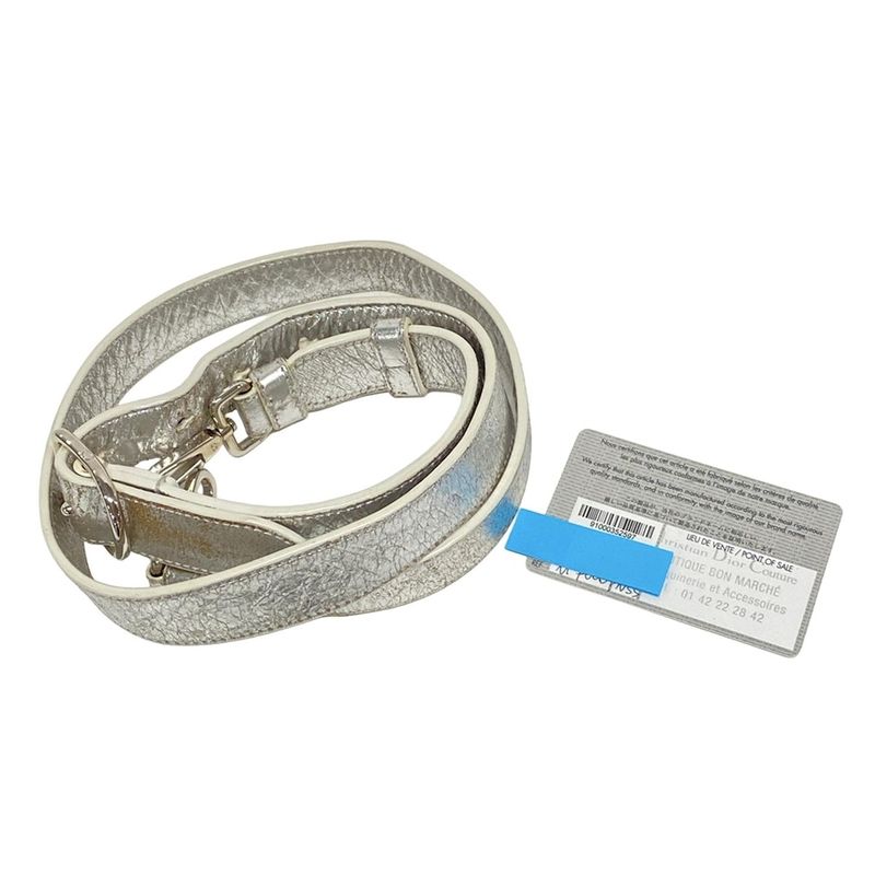 Dior/christian Dior Handbag Eva Silver Leather