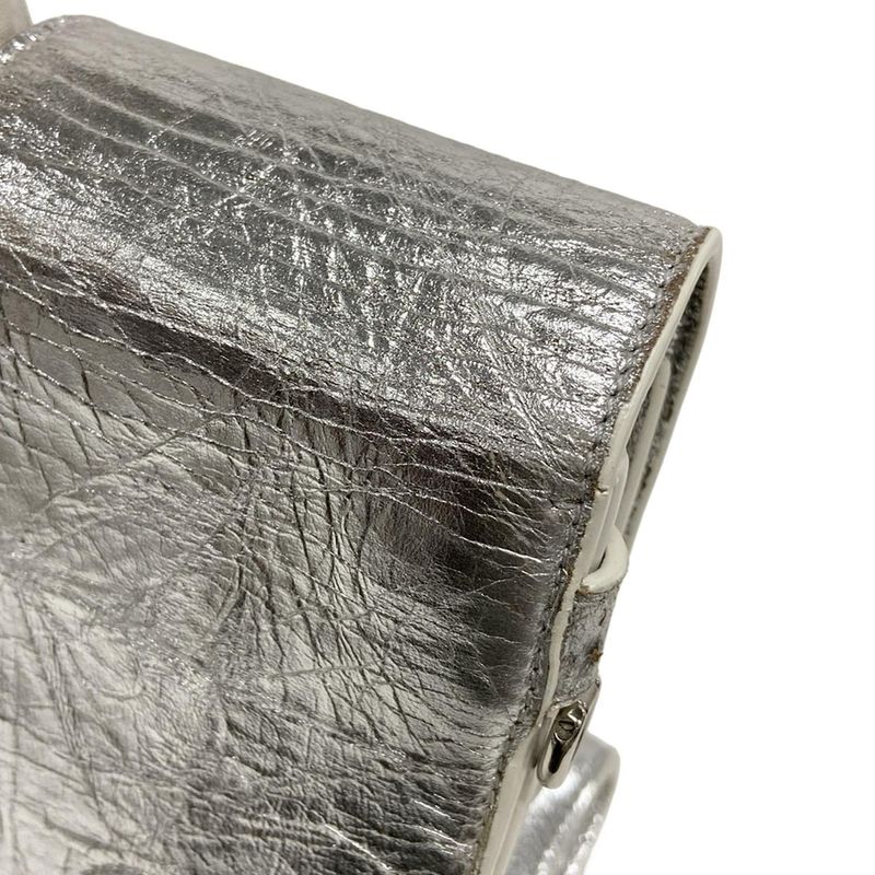 Dior/christian Dior Handbag Eva Silver Leather
