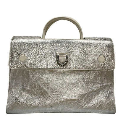 Dior/christian Dior Handbag Eva Silver Leather