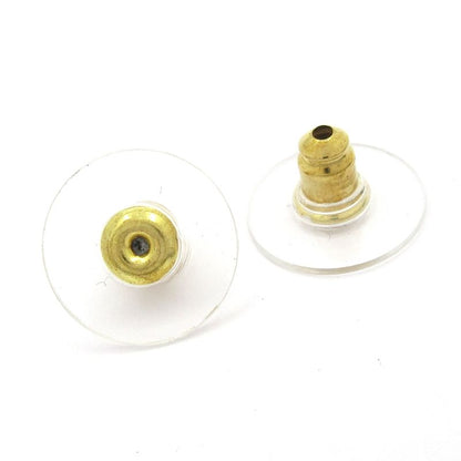 Chanel Earrings Coco Mark Black×gold×white Heart