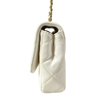 Chanel Shoulder Bag Mini Flap Bag/mini Matelasse As5352/b19384/10601 White