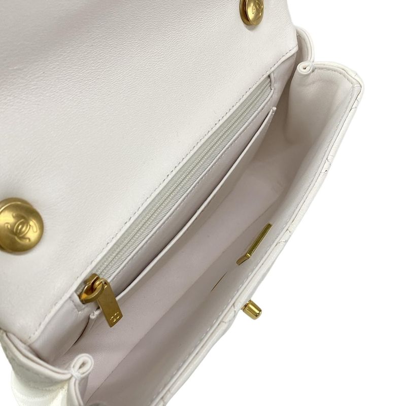 Chanel Shoulder Bag Mini Flap Bag/mini Matelasse As5352/b19384/10601 White