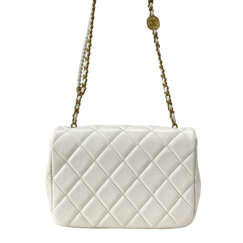 Chanel Shoulder Bag Mini Flap Bag/mini Matelasse As5352/b19384/10601 White