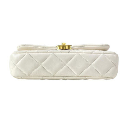 Chanel Shoulder Bag Mini Flap Bag/mini Matelasse As5352/b19384/10601 White