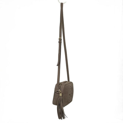 Gucci Shoulder Bag Soho 308364 Gray-beige Diagonal/tassel