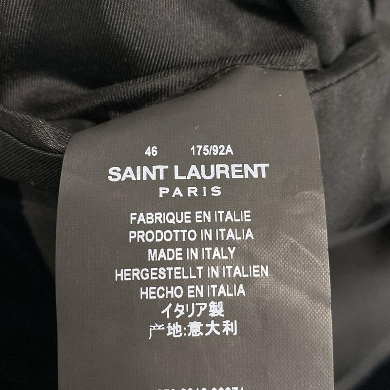 Saint Laurent Paris Jacket Size 46 XL Men's 433989 Navy Long Sleeves / Fall /