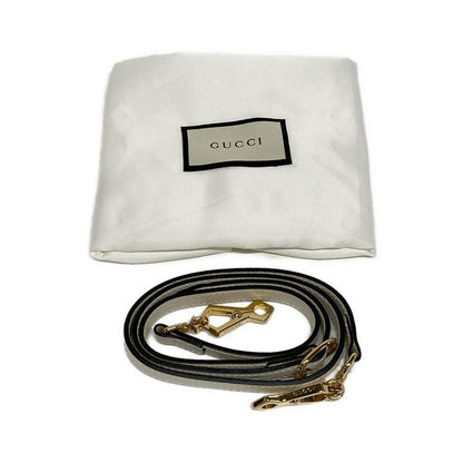 Gucci Handbag Ophidia Small Bucket Bag 610846 White Leather