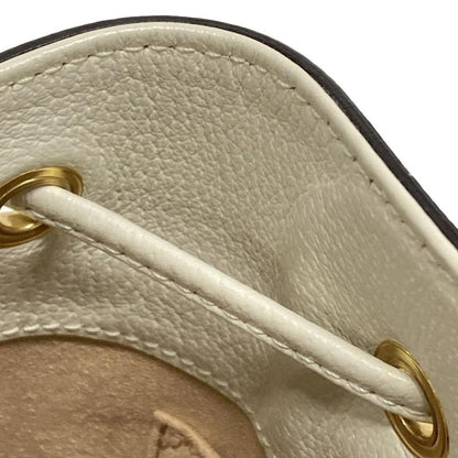 Gucci Handbag Ophidia Small Bucket Bag 610846 White Leather