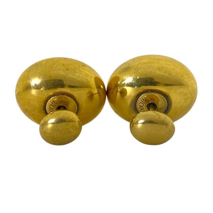 Dior Vintage Logo Earrings 2WAY Jewelry Gold Christian Dior Women's Regular