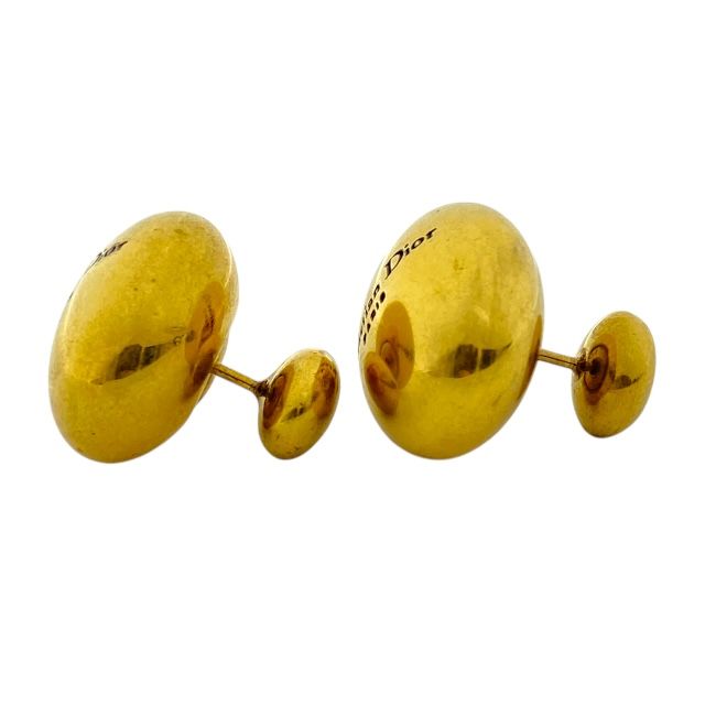 Dior Vintage Logo Earrings 2WAY Jewelry Gold Christian Dior Women's Regular