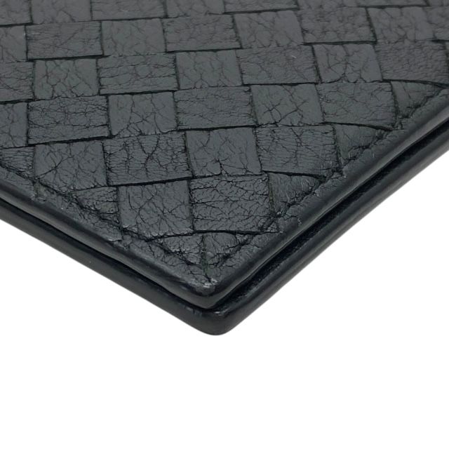Bottega Veneta 123180 Intrecciato Bill Clip Wallet Money Clip Card Case Black