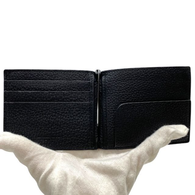 Bottega Veneta 123180 Intrecciato Bill Clip Wallet Money Clip Card Case Black
