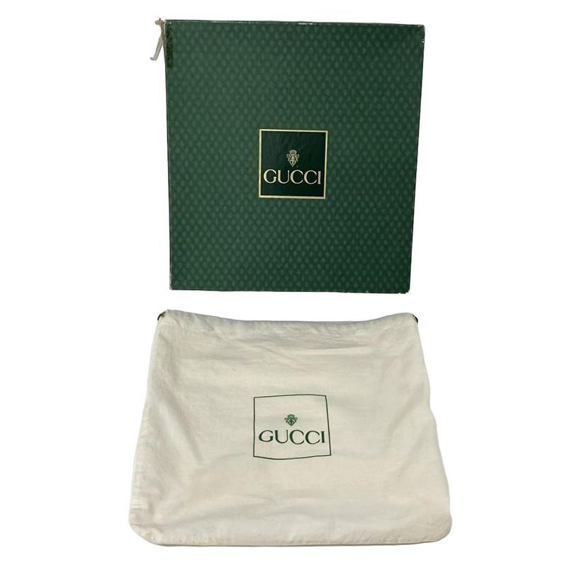 Gucci Handbag Bamboo 000330175 Black And Gold Leather