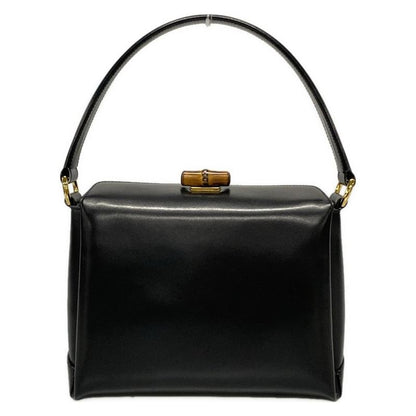 Gucci Handbag Bamboo 000330175 Black And Gold Leather