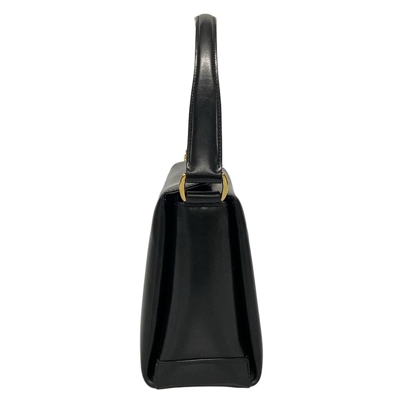 Gucci Handbag Bamboo 000330175 Black And Gold Leather