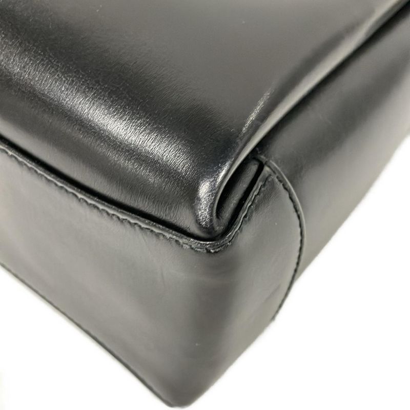 Gucci Handbag Bamboo 000330175 Black And Gold Leather