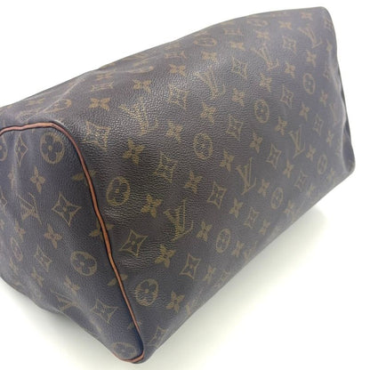 Louis Vuitton Speedy 35 Monogram Leather X PVC Brown Handbag Gold M41524
