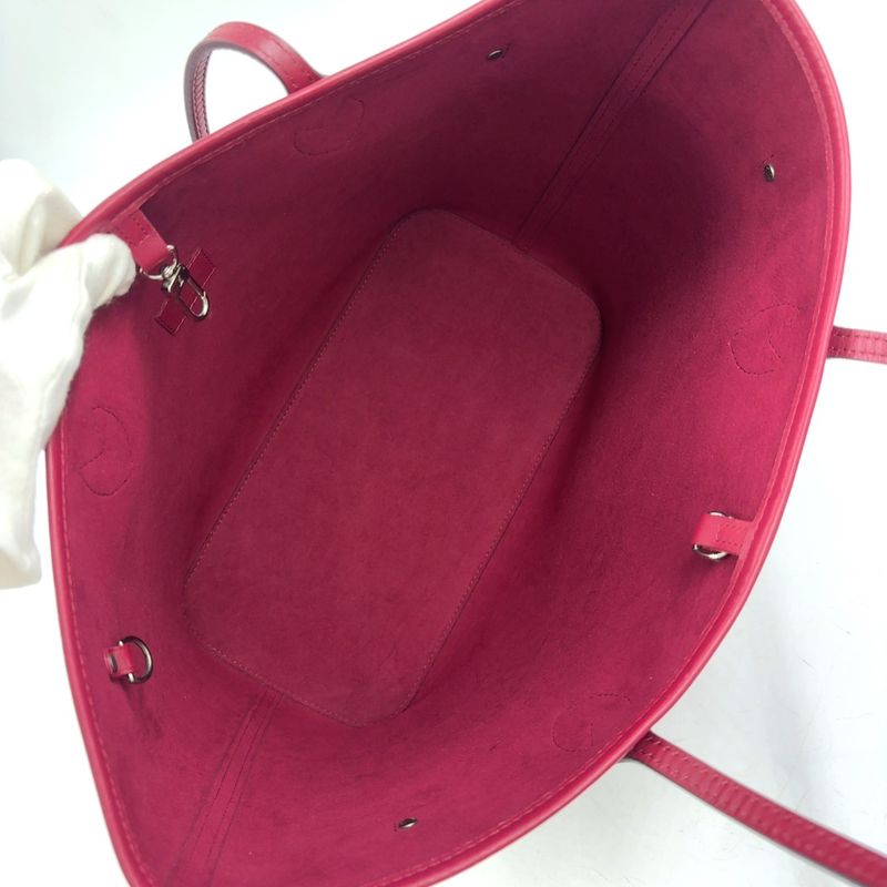 Louis Vuitton Epi Neverfull MM Prune Rose Poudre Leather Burgundy Shoulder Bag