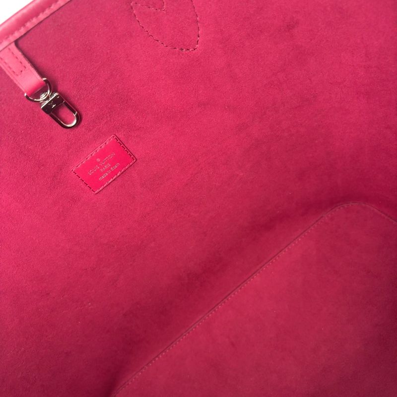 Louis Vuitton Epi Neverfull MM Prune Rose Poudre Leather Burgundy Shoulder Bag