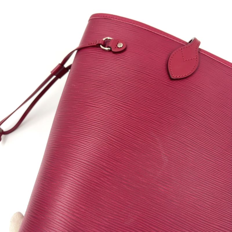 Louis Vuitton Epi Neverfull MM Prune Rose Poudre Leather Burgundy Shoulder Bag