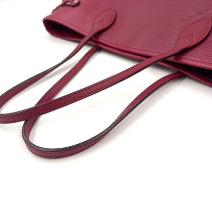 Louis Vuitton Epi Neverfull MM Prune Rose Poudre Leather Burgundy Shoulder Bag