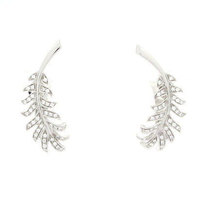 Chanel Ring Climber Clip Earrings J4139 18K White Gold X Diamonds