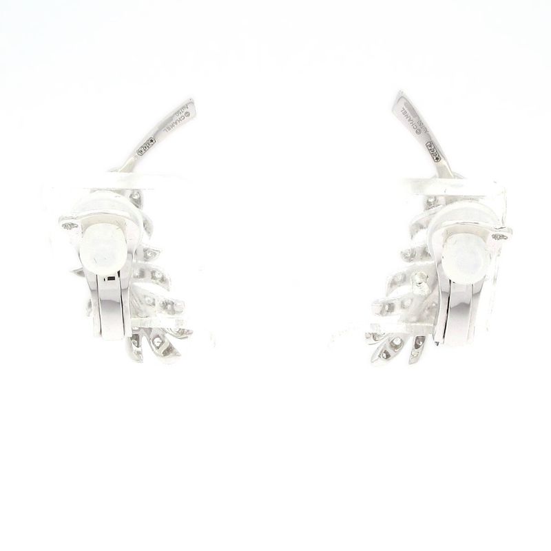 Chanel Ring Climber Clip Earrings J4139 18K White Gold X Diamonds