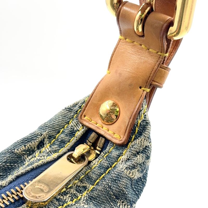 Louis Vuitton Baggy GM Monogram Denim Monogram Denim Leather × Denim Blue